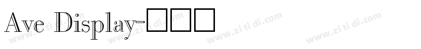 Ave Display字体转换